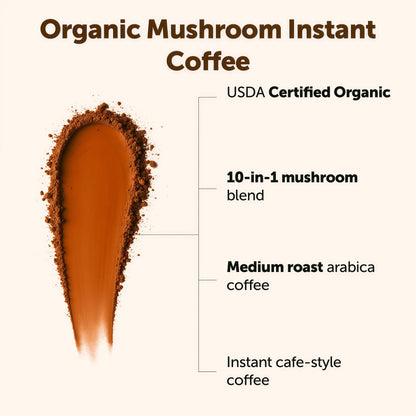 Micro Ingredients Organic Instant 10 in 1 Mushroom Coffee Powder, 14 Ounce (158 Servings) | Premium Arabica Coffee with Lion’s Mane, Chaga, Reishi & More